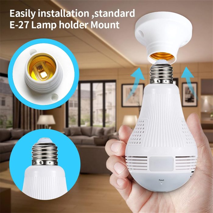 Wifi 360º Panoramic Security Light Bulb With Camera Surveillance Flasheye