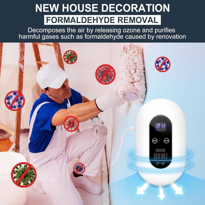 Mini High Output Ozone machine, Ozone Odor Eliminator for Strong Odor 99%, Ozone Generator Air Purifier Household Air Ionizer