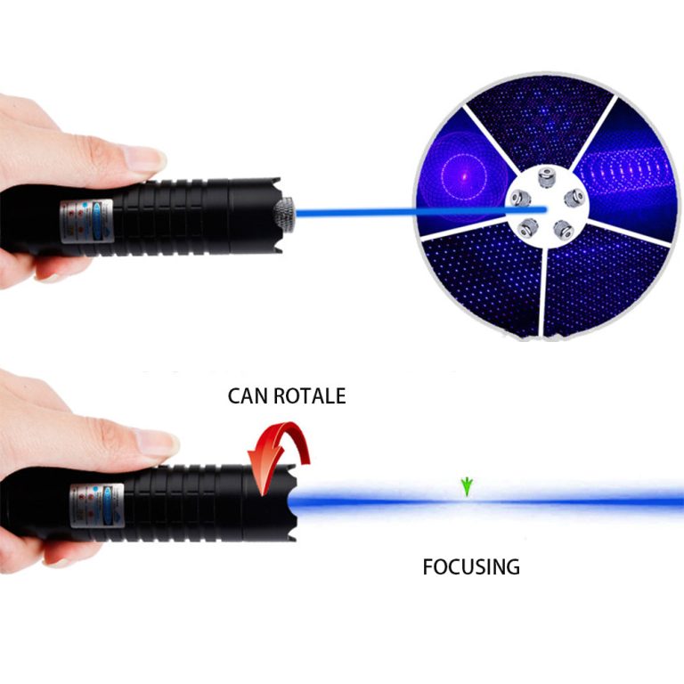 Super strong blue burning laser flashlight